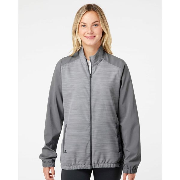 Women's Heather Block Full-Zip Windshirt Thumbnail