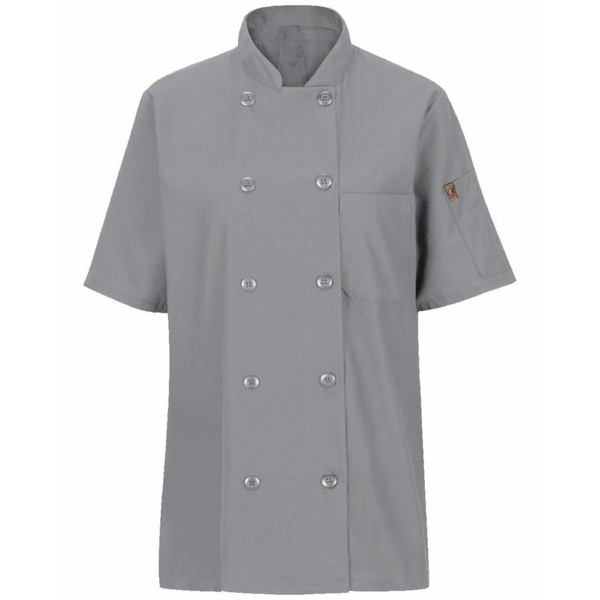 Women's Mimix™ Short Sleeve Chef Coat with OilBlok Thumbnail