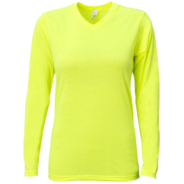 Ladies' Long-Sleeve Softek V-Neck T-Shirt Thumbnail