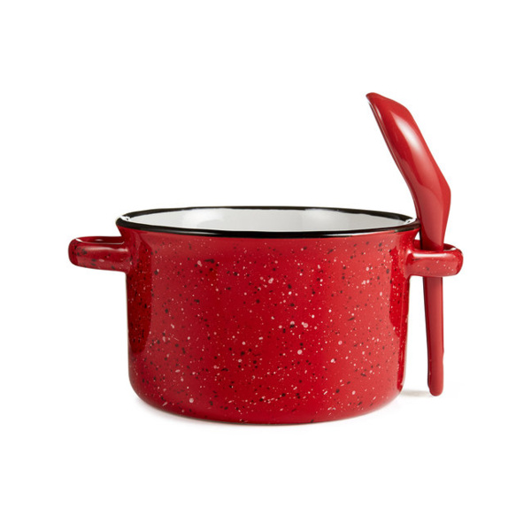 Campfire 20oz Ceramic Soup Bowl With Spoon Thumbnail