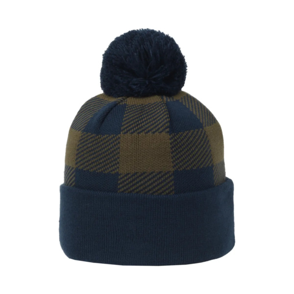 Plaid Watch Cap with Pom Thumbnail