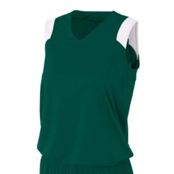 Ladies' Moisture Management V Neck Muscle Shirt Thumbnail