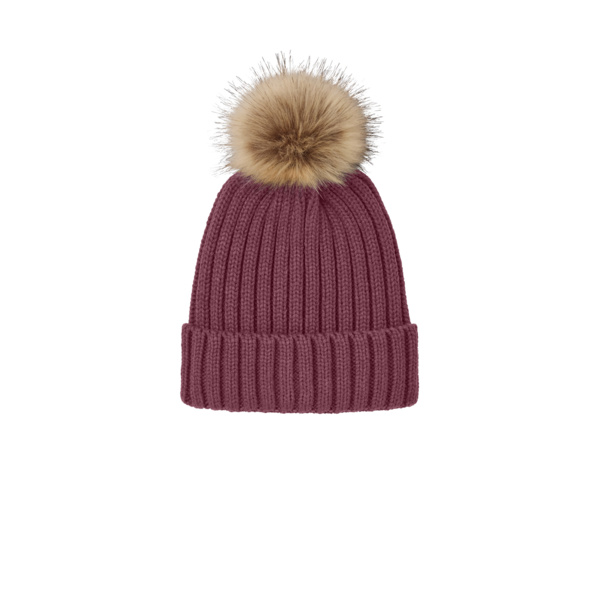 Faux Fur Pom Beanie Thumbnail