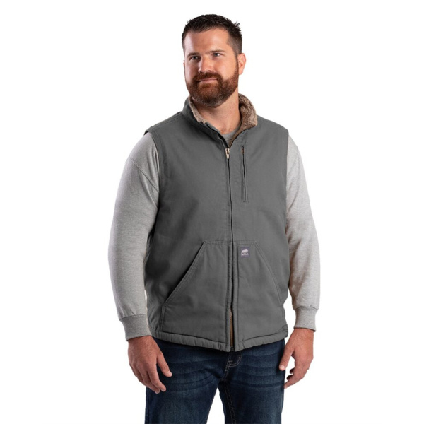Men's Heartland Sherpa-Lined Washed Duck Vest Thumbnail