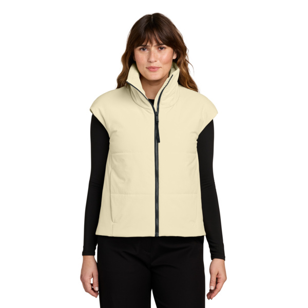 Women's Sashiko Stretch Puffy Vest Thumbnail