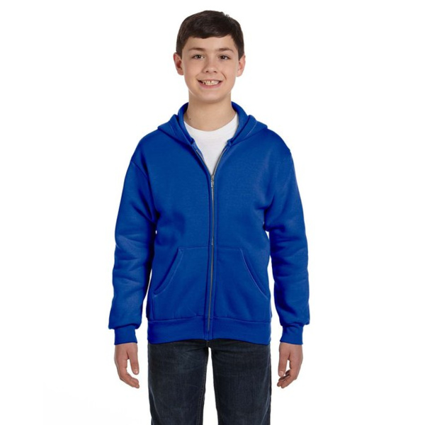 Youth EcoSmart® Full-Zip Hooded Sweatshirt Thumbnail