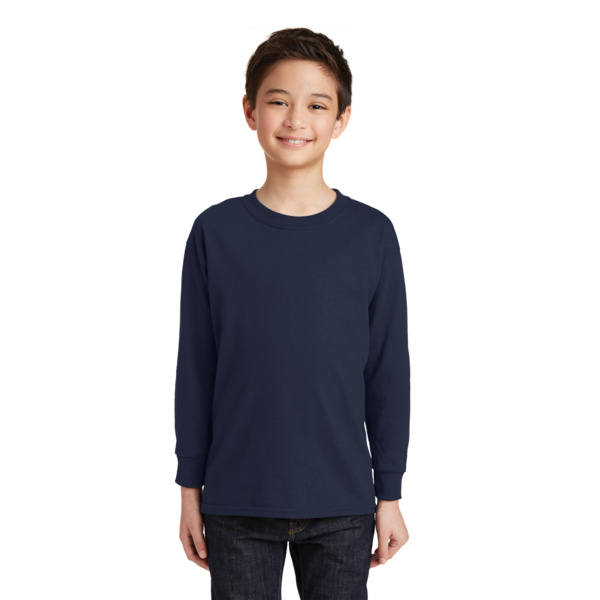 Youth Heavy Cotton 100% Cotton Long Sleeve T Shirt Thumbnail