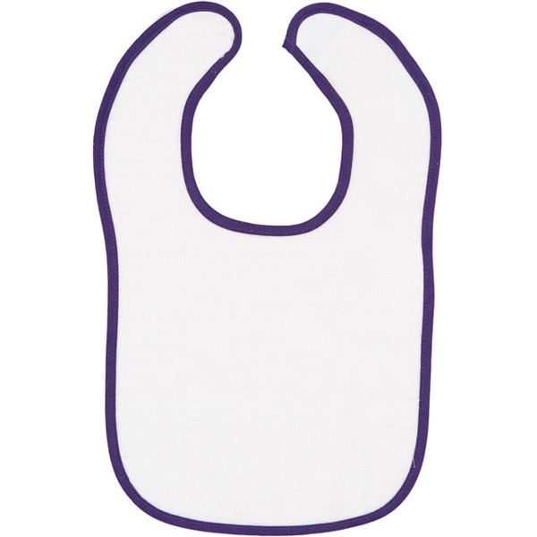 Infant Contrast Trim Terry Bib Thumbnail
