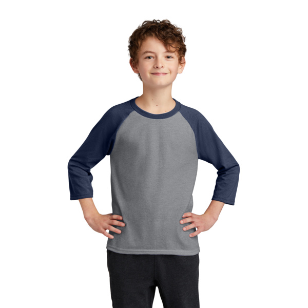 Youth Core Blend 3/4 Sleeve Raglan Tee Thumbnail