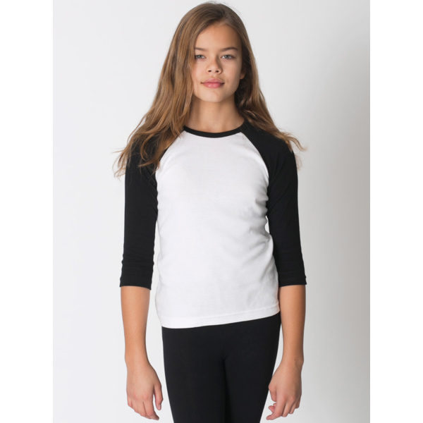 4253 Youth Baby Rib 3/4 Sleeve Raglan Thumbnail