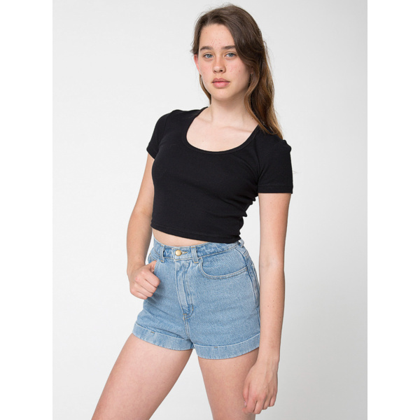 4380 Baby Rib Crop T-Shirt Thumbnail