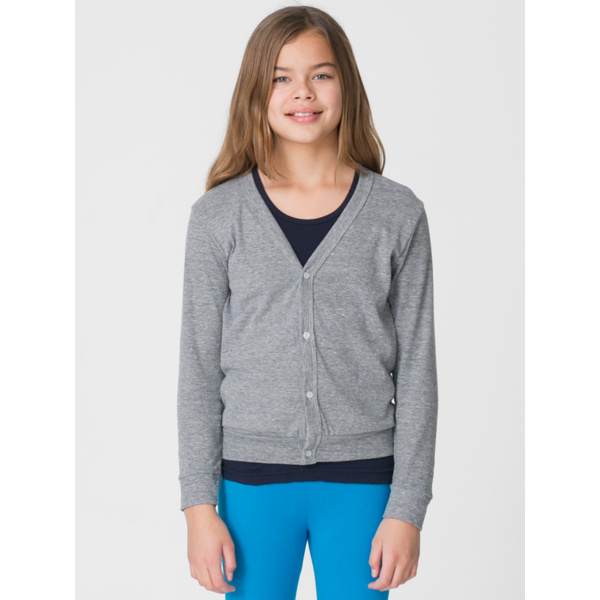 BR200 Youth Tri-Blend Rib Cardigan Thumbnail