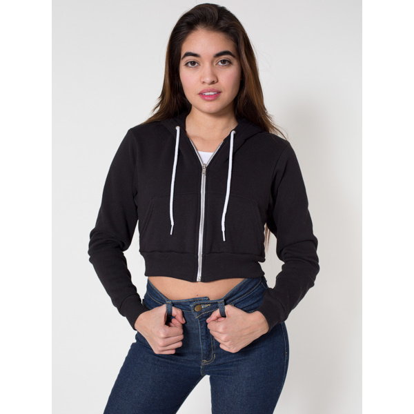 F397 Cropped Flex Fleece Hooded Sweatshirt Thumbnail