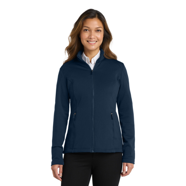 Women's Grid Fleece Jacket Thumbnail