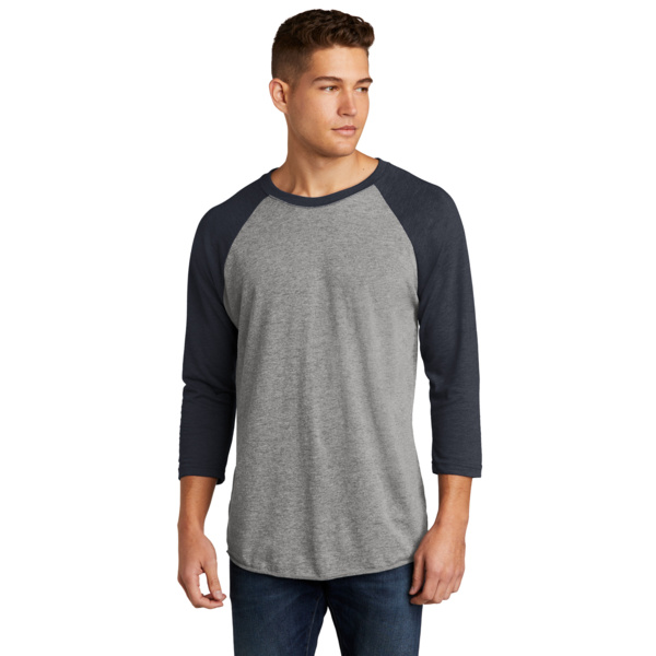 Adult Tri Blend 3/4 Sleeve Raglan Tee Thumbnail